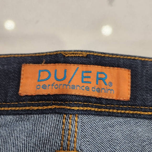 DU/ER Pants Mens 34x34 Blue Denim L2X Relaxed Taper Stretch Performance Cooling - Picture 5 of 15